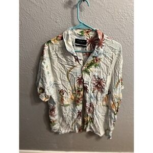 Pacsun Boxy Fit Mens Size Large Button Front Short Sleeve Shirt Hawaiian‎